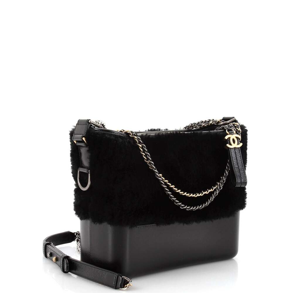 Chanel Gabrielle Hobo Shearling And #149561C19B - Picture 3 of 9